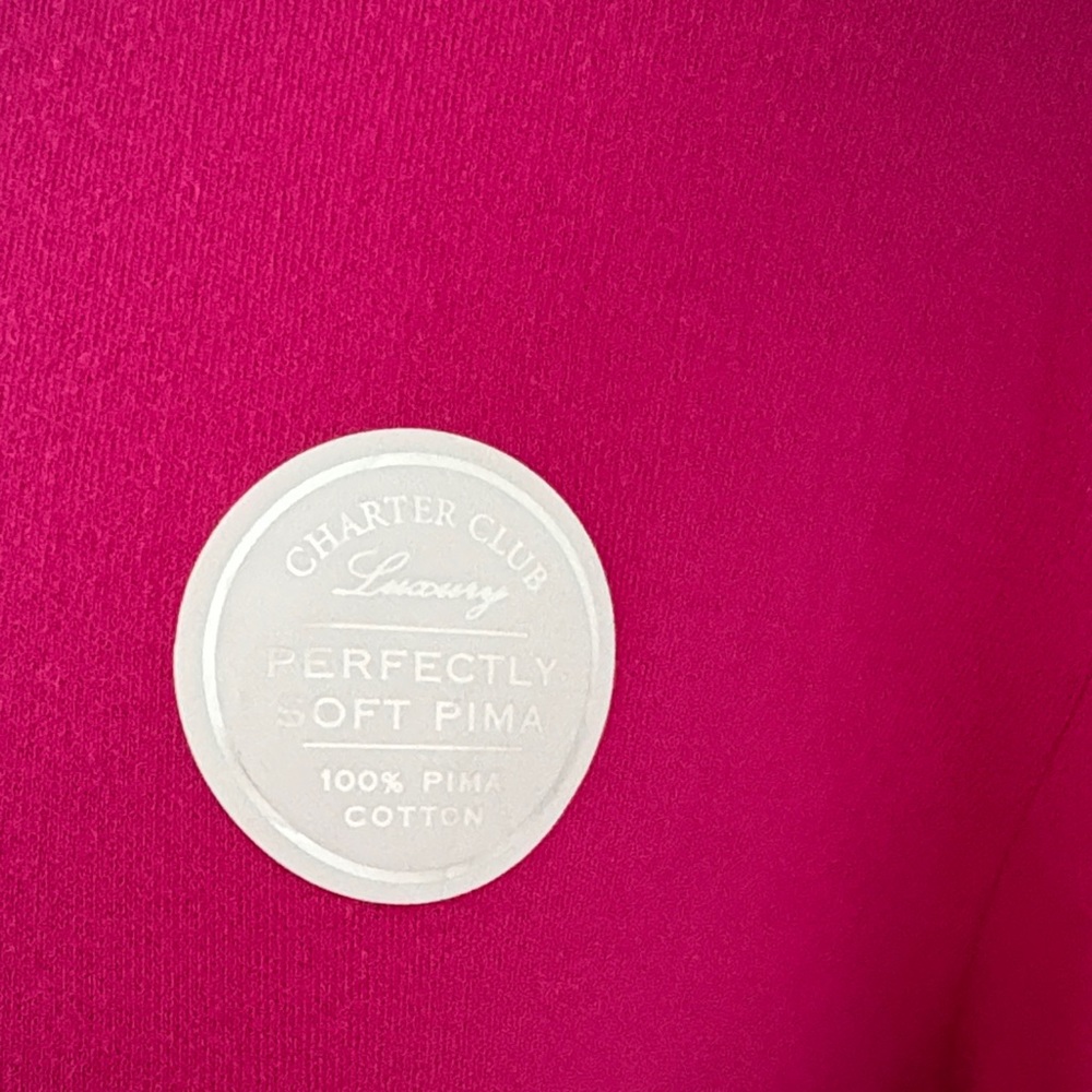 Charter Club Fuchsia Long Sleeve Top - Picture 2 of 4
